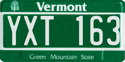 VT license plate YXT163