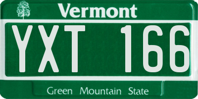 VT license plate YXT166