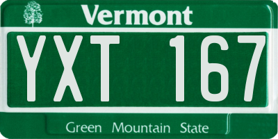 VT license plate YXT167