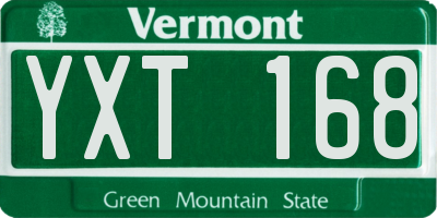 VT license plate YXT168