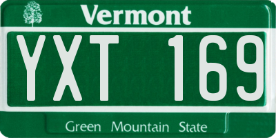 VT license plate YXT169