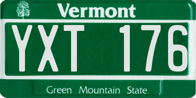 VT license plate YXT176
