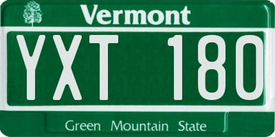 VT license plate YXT180