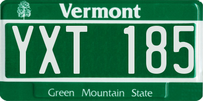 VT license plate YXT185