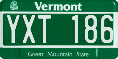 VT license plate YXT186