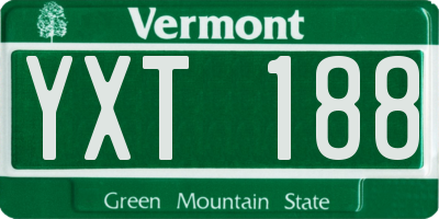 VT license plate YXT188