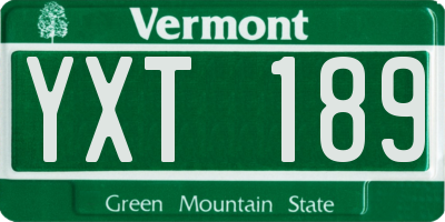 VT license plate YXT189