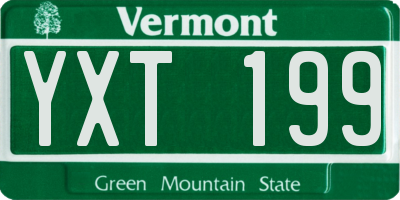 VT license plate YXT199