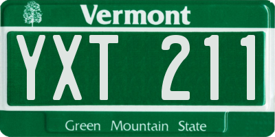 VT license plate YXT211