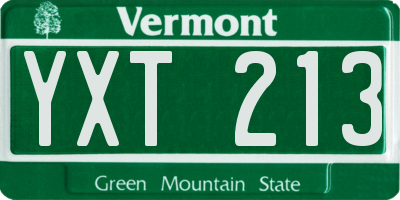 VT license plate YXT213