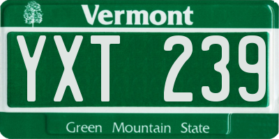 VT license plate YXT239