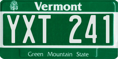 VT license plate YXT241