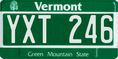 VT license plate YXT246