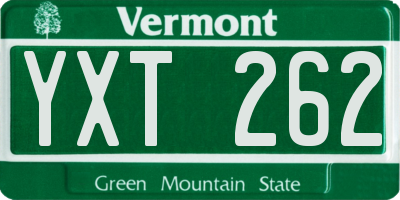 VT license plate YXT262