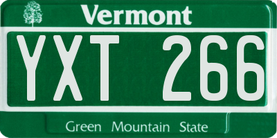 VT license plate YXT266