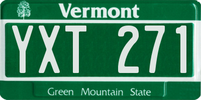 VT license plate YXT271