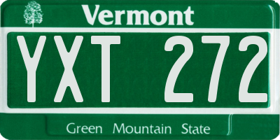 VT license plate YXT272