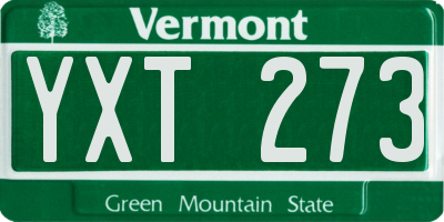VT license plate YXT273