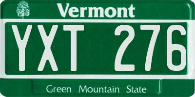VT license plate YXT276