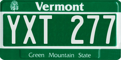 VT license plate YXT277
