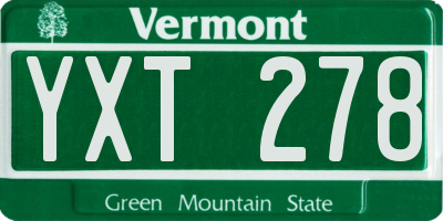 VT license plate YXT278