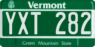VT license plate YXT282
