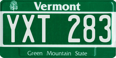 VT license plate YXT283