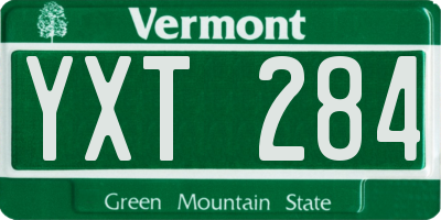 VT license plate YXT284