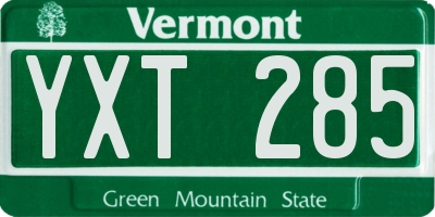 VT license plate YXT285