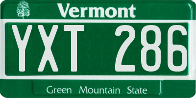 VT license plate YXT286