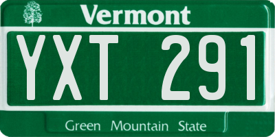 VT license plate YXT291