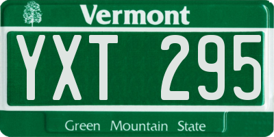 VT license plate YXT295