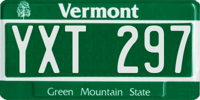 VT license plate YXT297