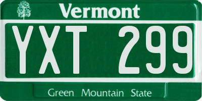 VT license plate YXT299