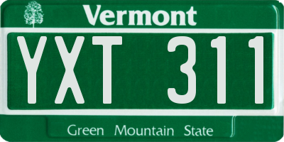 VT license plate YXT311