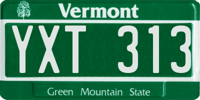 VT license plate YXT313