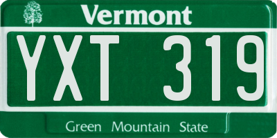 VT license plate YXT319