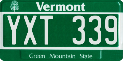 VT license plate YXT339