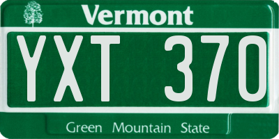 VT license plate YXT370