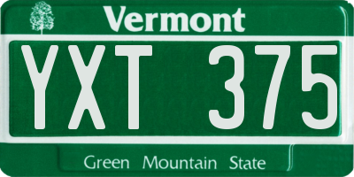 VT license plate YXT375