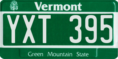 VT license plate YXT395