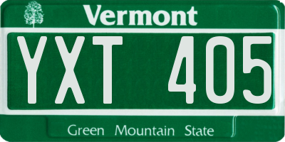 VT license plate YXT405