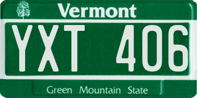 VT license plate YXT406