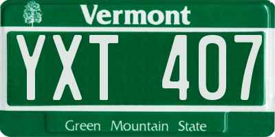 VT license plate YXT407