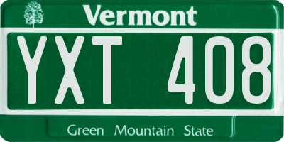 VT license plate YXT408