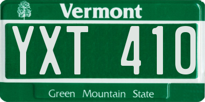 VT license plate YXT410