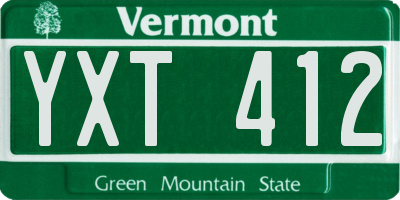 VT license plate YXT412