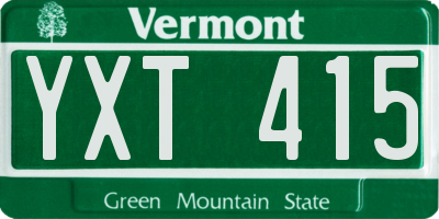 VT license plate YXT415