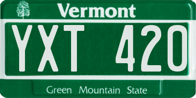 VT license plate YXT420