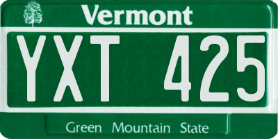 VT license plate YXT425